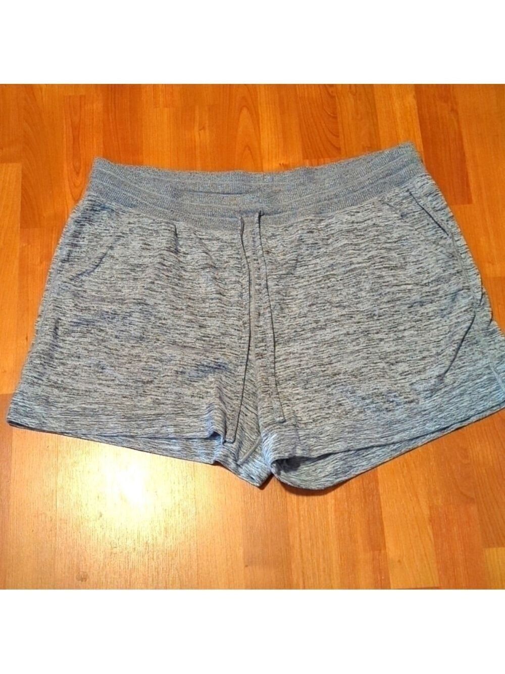 90 Degrees Heather Gray Cuffed Drawstring Shorts 3X